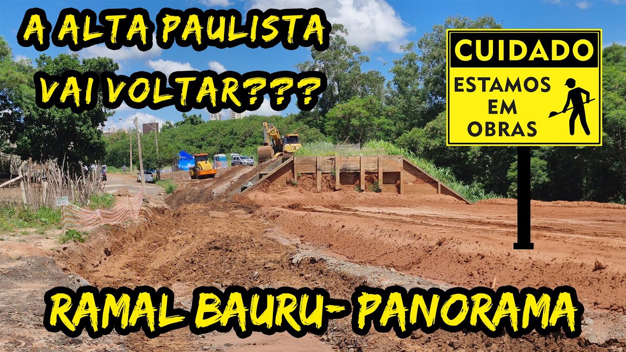 Reativação do ramal Panorama, recuperação de erosão no KM 341 em Bauru-SP