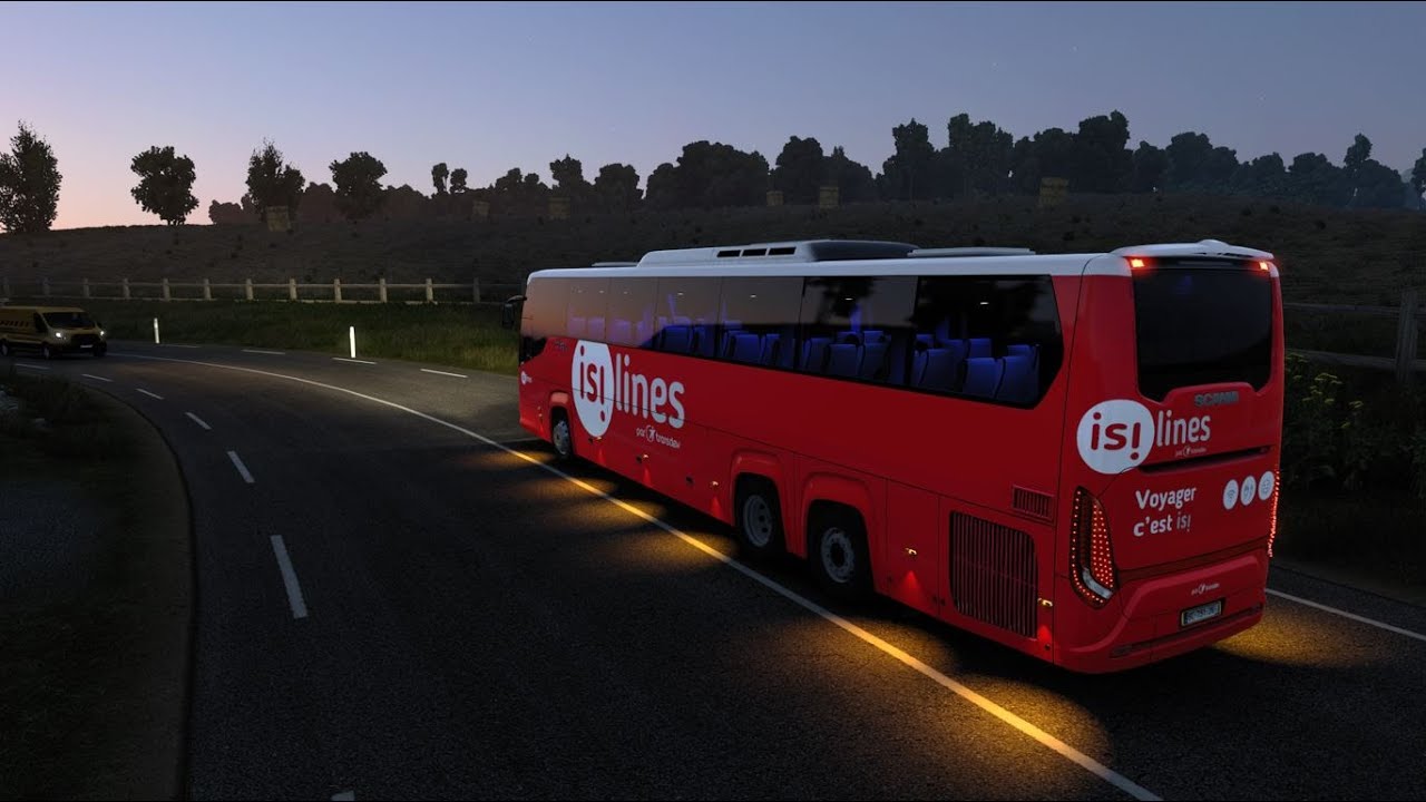 SCANIA Touring HIGER Bus | Night Driving | Euro Truck Simulator 2 | 1.55 Update #ets2 #automobile
