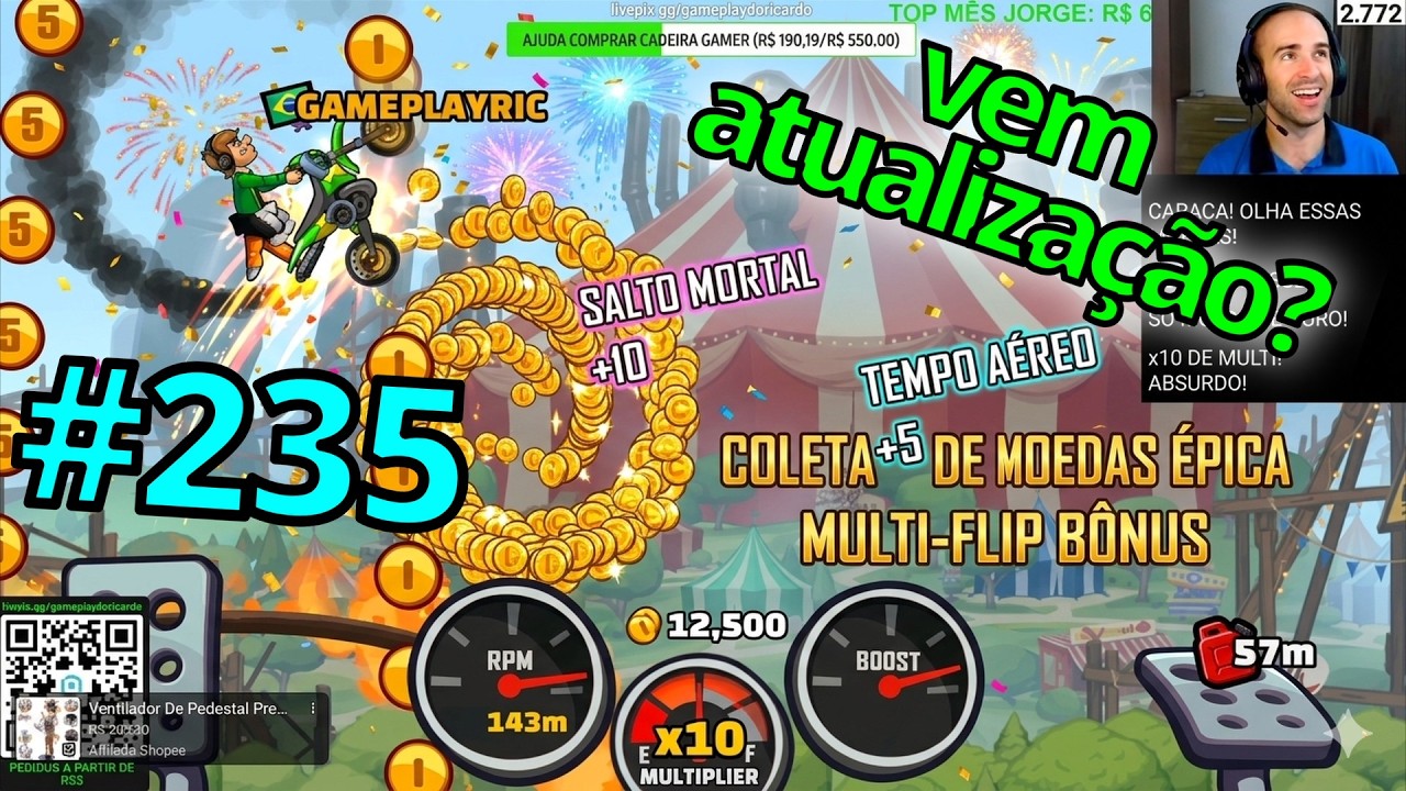 #235 - LIVE DE HILL CLIMB RACING 2 INFORMATION IN THE DESCRIPTION BELOW PARTE 235 @GAmeplaydoRicardo
