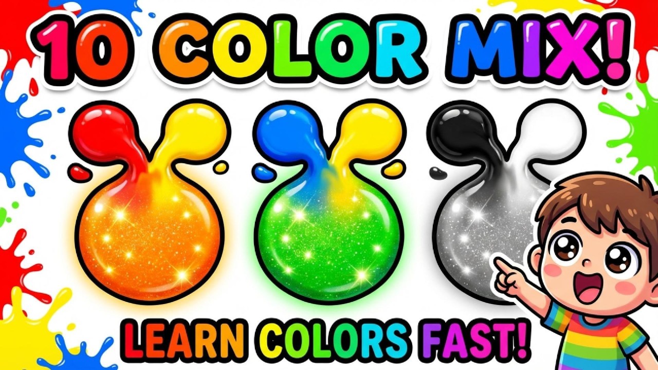 10 Color Mixing Magic for Kids | Learn Colors Fast | Red Yellow Blue Mix | Tiny Smart World