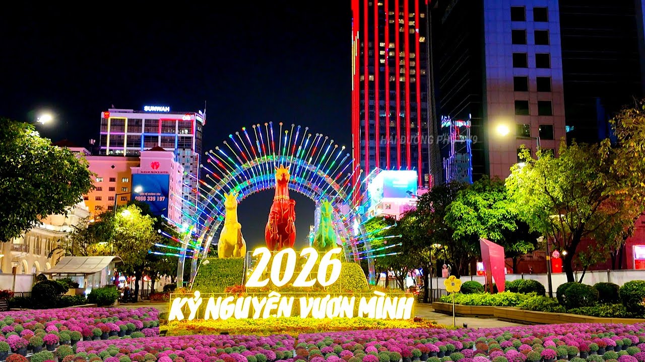 TẾT SÀU GÒN 2026 | ĐƯỜNG HOA NGUYỄN HUỆ LÊN ĐÈN ĐẸP LUNG LINH ĐÓN NĂM MỚI 2026