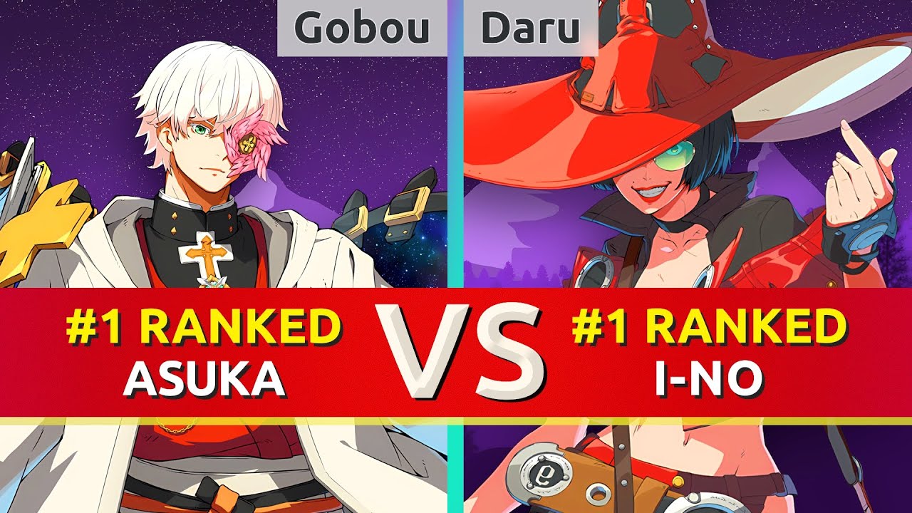 GGST ▰ Gobou (#1 Ranked Asuka) vs Daru (#1 Ranked I-No). High Level Gameplay