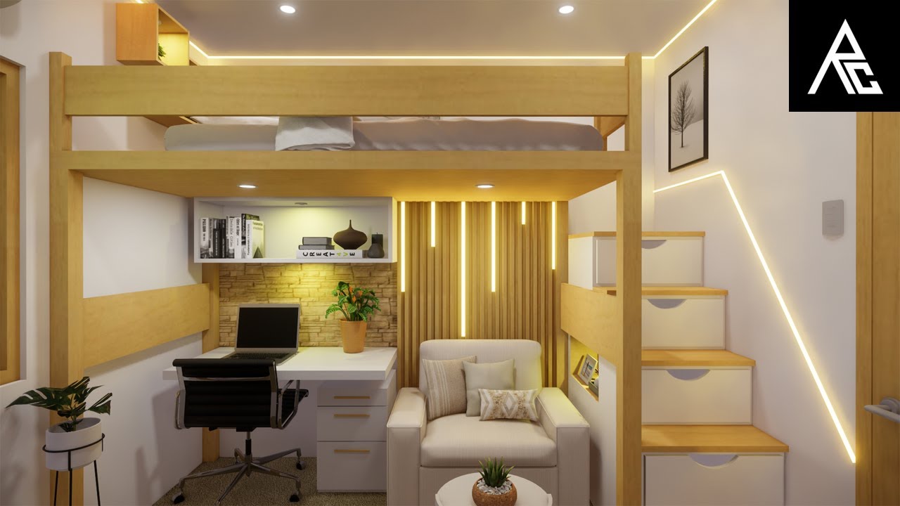 Modern Loft Bed Idea for Small Rooms