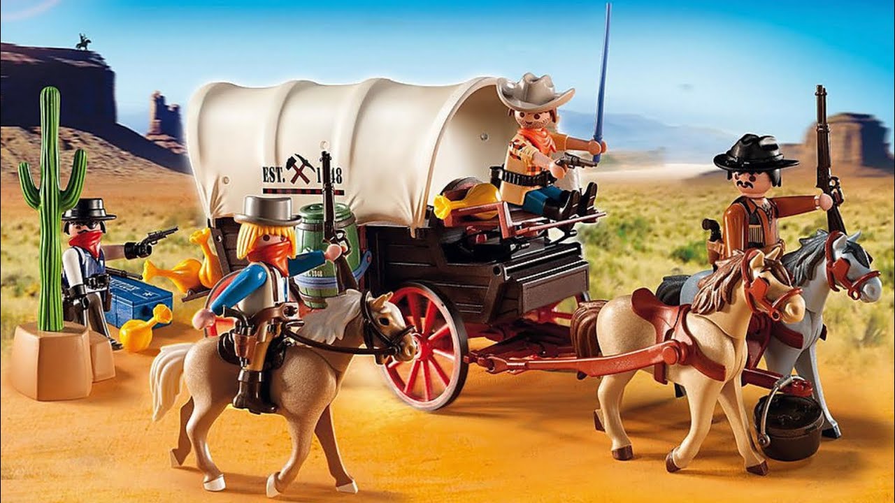 Playmobil Covered Wagon With Raiders Speed Build! (5248)