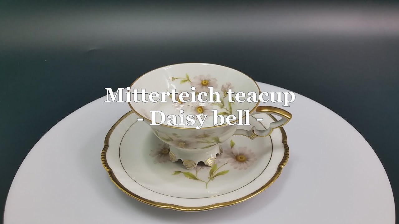 Antique Mitterteich daisy bell teacup 미터타이히 데이지 벨 찻잔