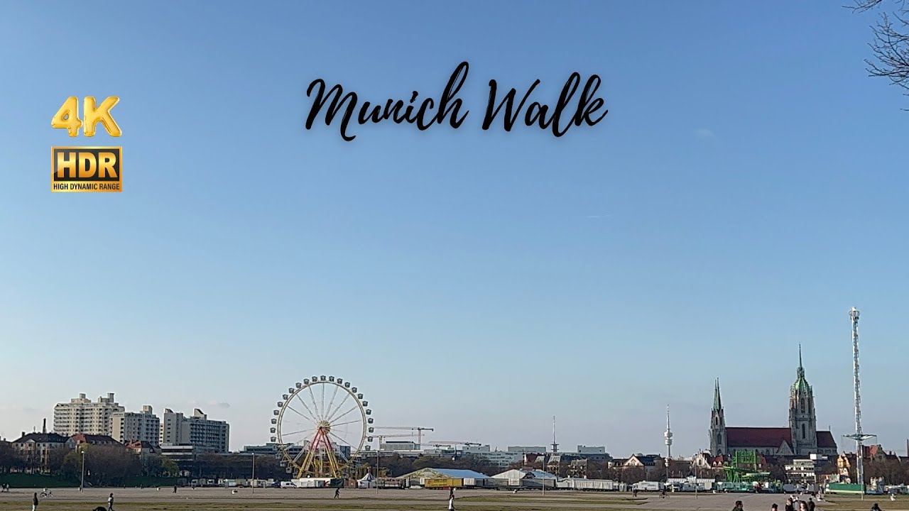 Walking in Munich - Donnersbergerbrücke to Theresienwiese, Germany - 4K HDR