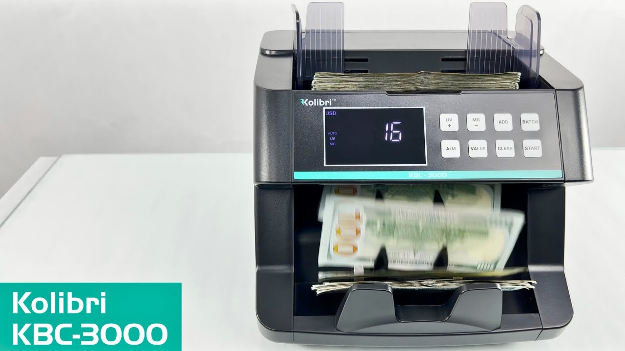 Kolibri KBC-3000: High-Speed Bill Counter with ValuCount & Counterfeit Detection | Kolibri USA