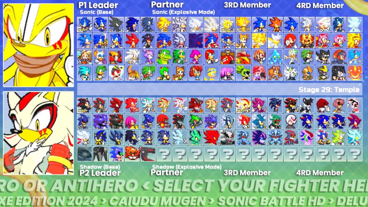 Sonic & Sonic Explosive VS Shadow & Shadow Explosive I Sonic Battle HD Deluxe Edition