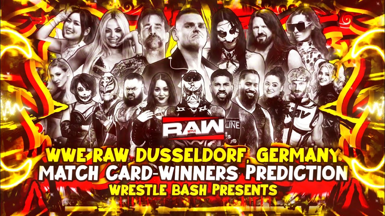 WWE Raw на Netflix, Дюссельдорф, Германия (12 января 2026 г.) Прогноз победителей