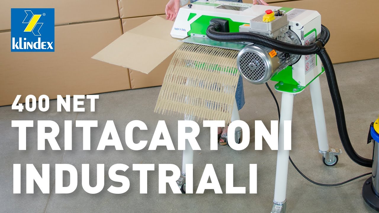 Tritacartoni Industriali Klindex EDWARD 400 NET: da oggi &egrave; pi&ugrave; facile riciclare i tuoi cartoni.