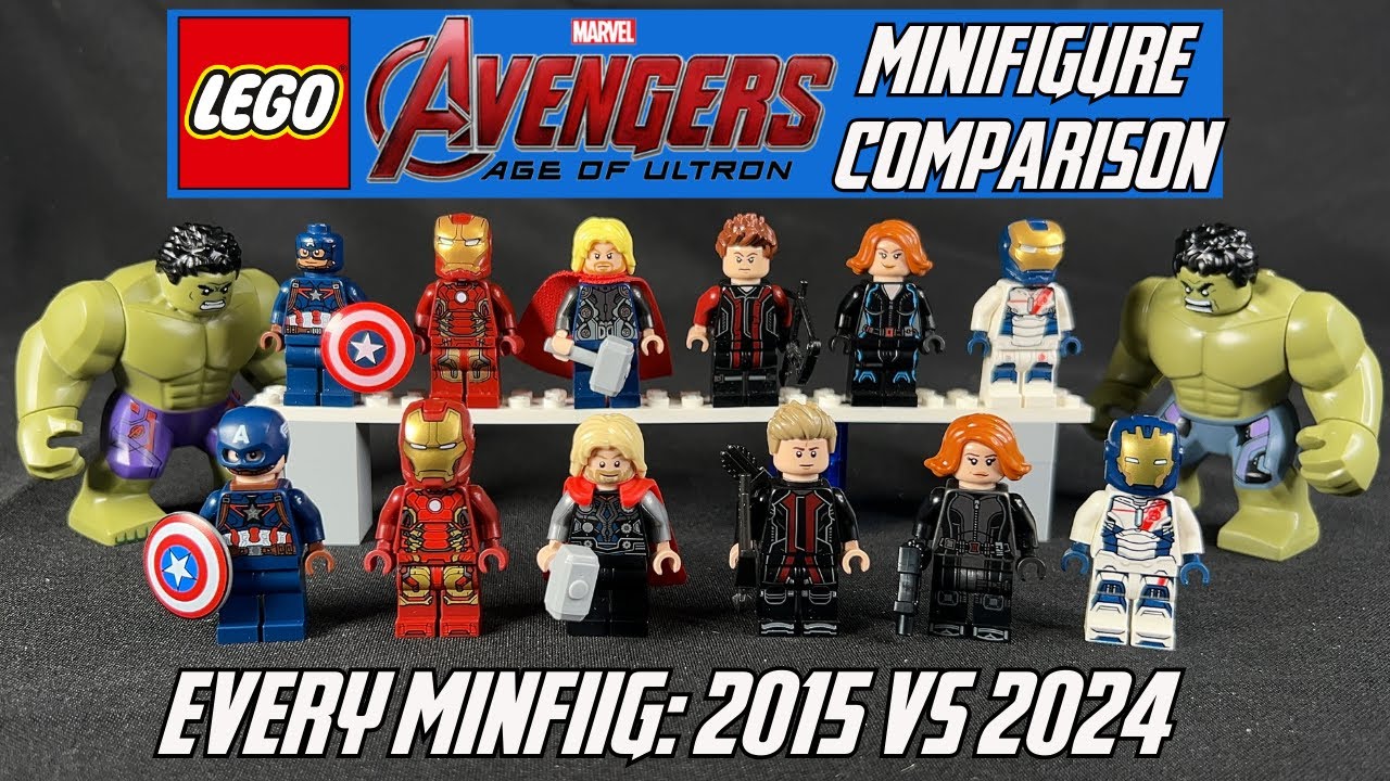 LEGO Avengers: Age of Ultron: сравнение минифигурок (2015 и 2024)