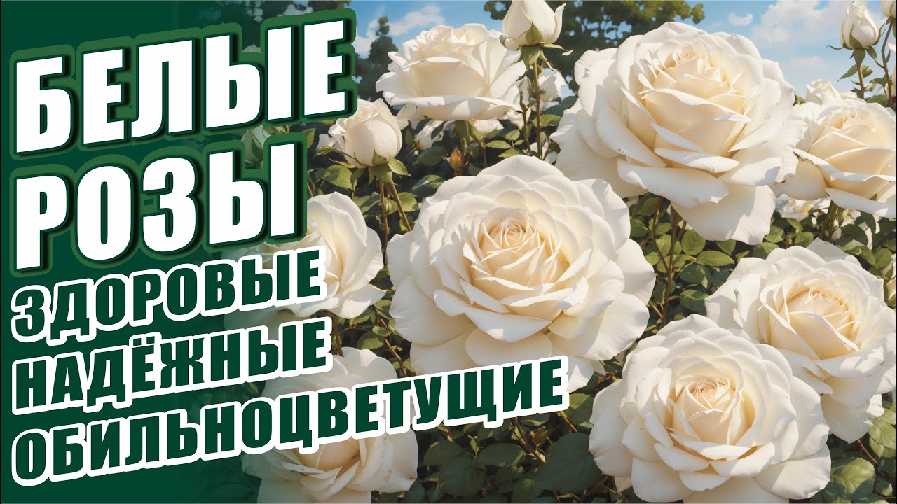 БЕЛЫЕ РОЗЫ. ЗДОРОВЫЕ, НАДЁЖНЫЕ, ОБИЛЬНОЦВЕТУЩИЕ СОРТА. WHITE ROSES. HEALTHY, FLOWERING VARIETIES.