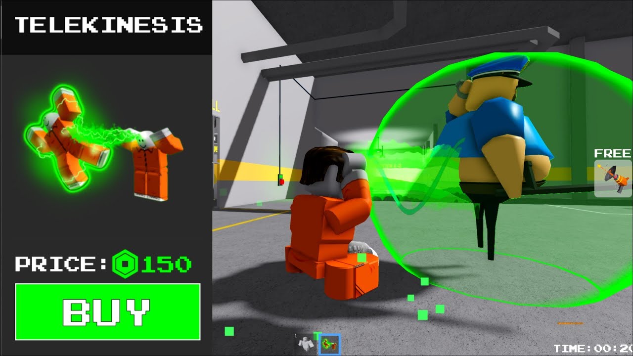 BARRYS PRISON RUN New Item TELEKINESES Unlocked (obby) Roblox Full Game