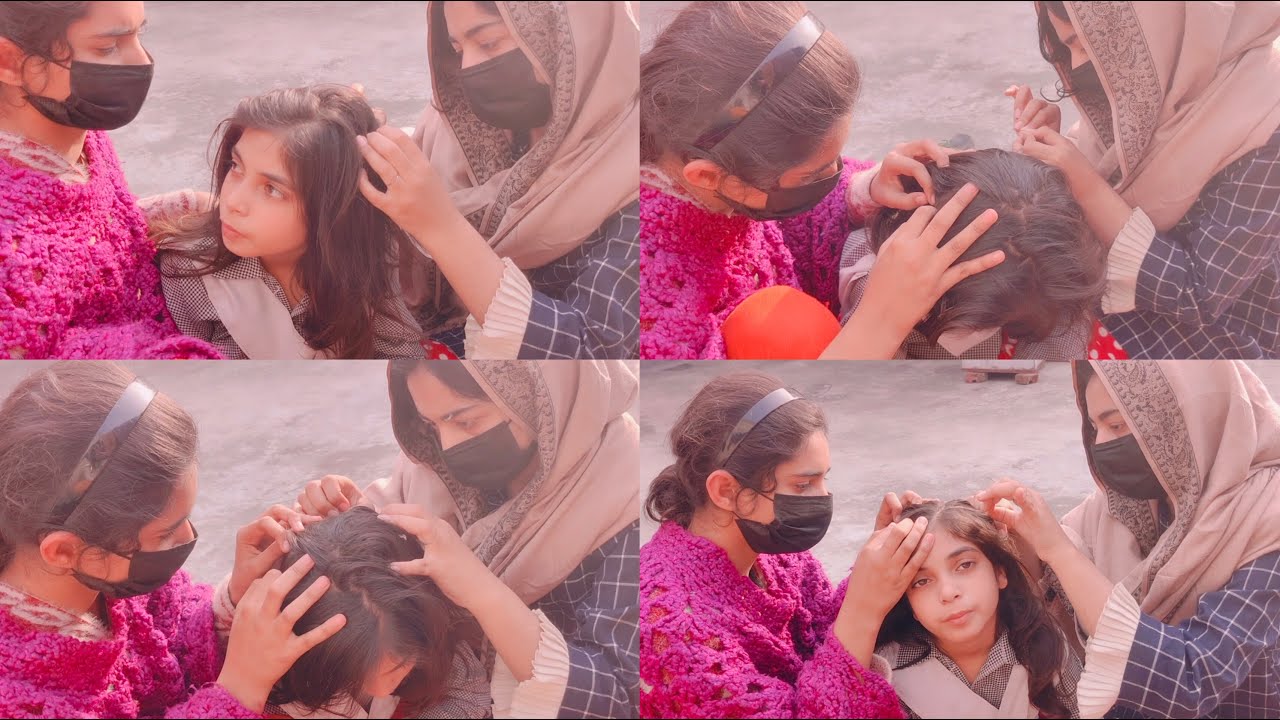 Api Aqsa and samavia Rani did fajar hair checking