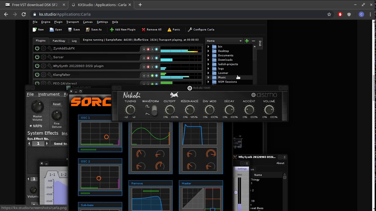 Qtractor / Carla / SF2 Portamento  - Tutorial Walk-Through
