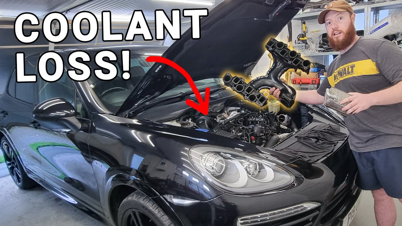 Утечка охлаждающей жидкости 3.0 TDI Valley [VAG 3L ​​V6 Diesel Gen2] 2013 Porsche Cayenne 958, Au...