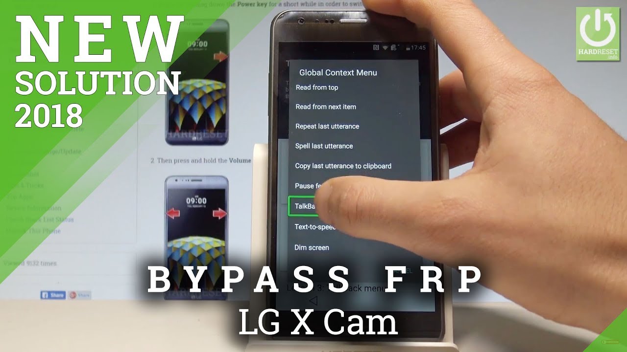 Unlock FRP LG X Cam / Bypass Google Verification in LG 2018