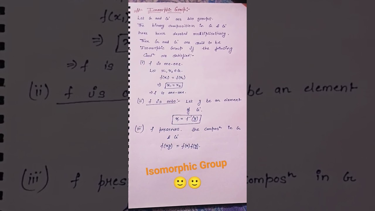 Isomorphic Group for B.sc &M.sc.#Maths
