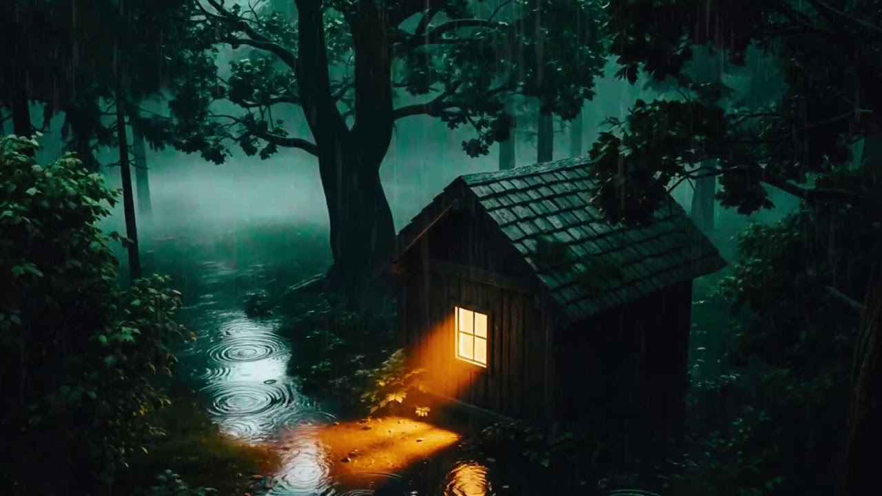🌙 Late Night Rain Ambience: Warm Lights & Peaceful Mind for Better Sleep