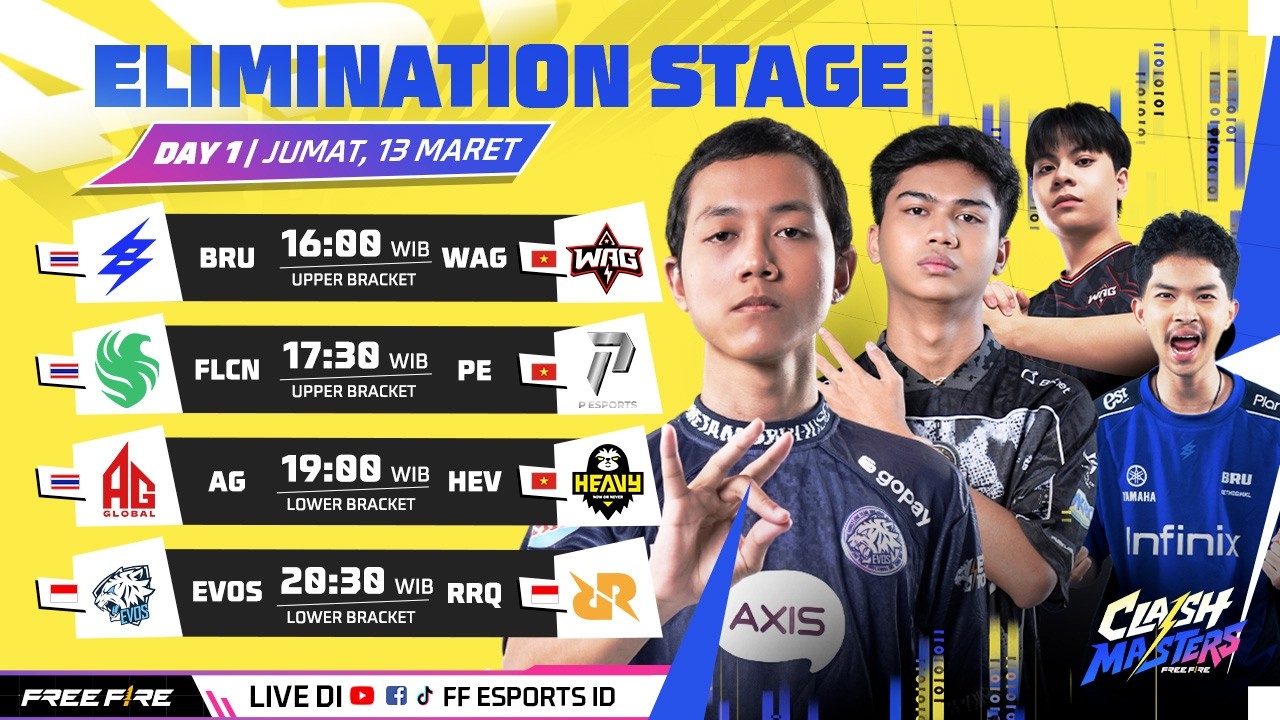 ADA EVOS VS RRQ NOBAR FFCM- Elimination Stage Day 1