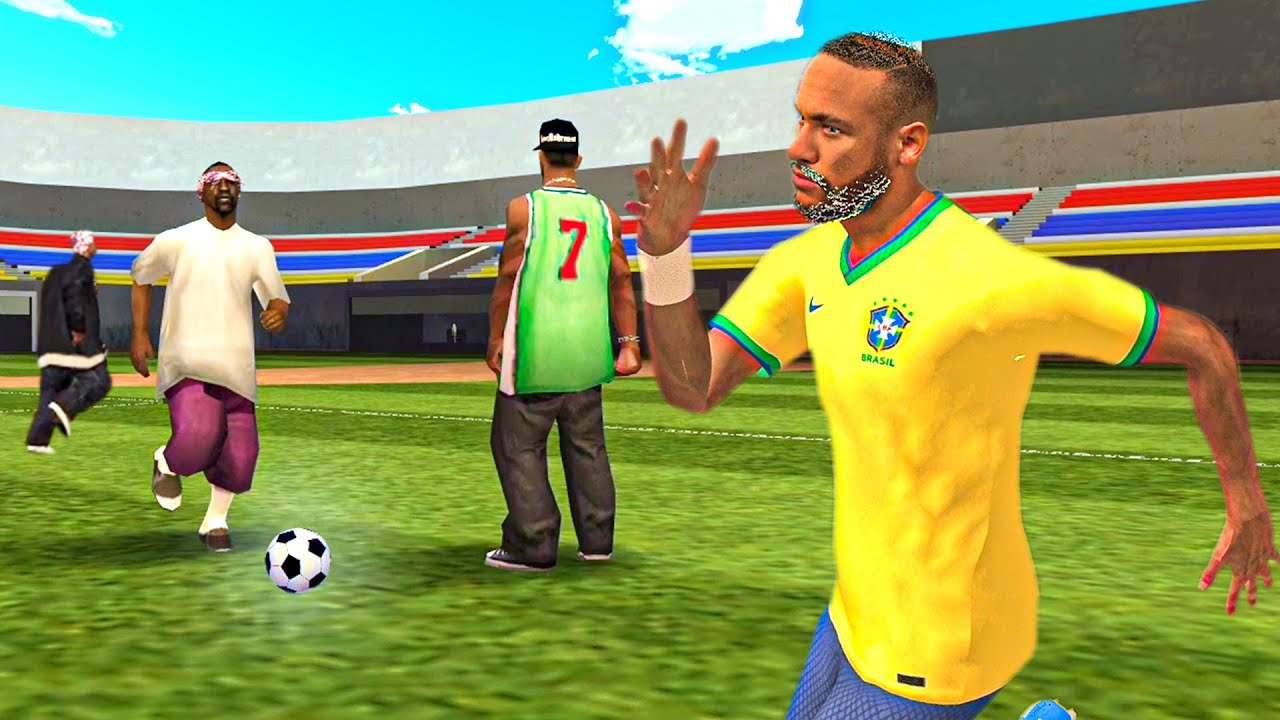 Transformei o GTA em um JOGO DE FUTEBOL!! (Neymar vs BALLAS)