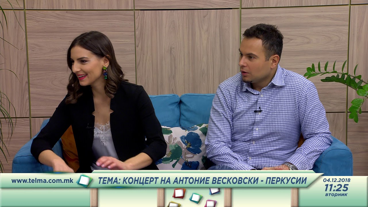 Antonie Veskovski, kompozitor i perkusionist vo Utrinska na Telma