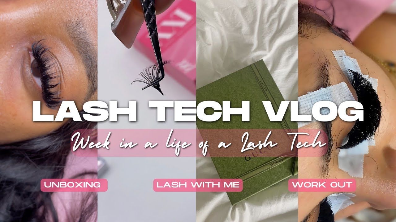 DAY IN A LIFE AS A LASH TECH: Lash with me, unboxing my first designer bag, working out + more 🤍