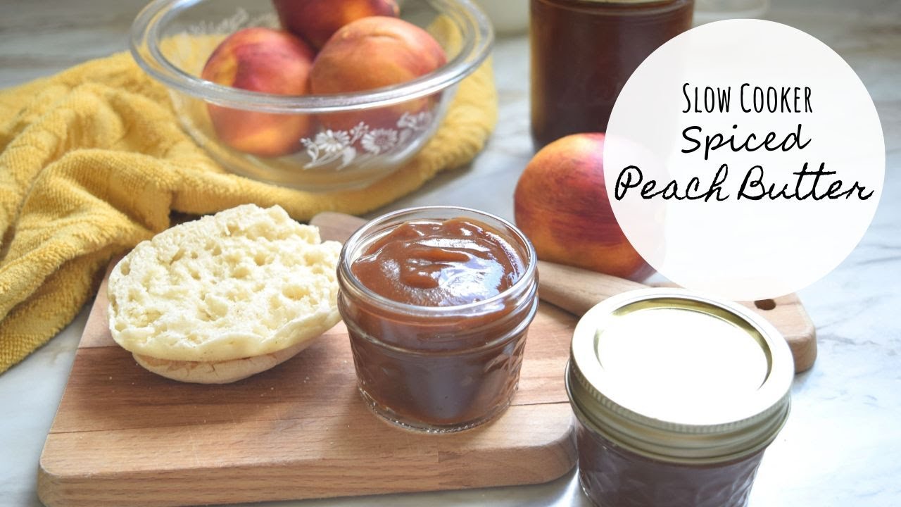 Slow Cooker Spiced Peach Butter | How to Make Peach Butter | Easy Peach Butter Recipe