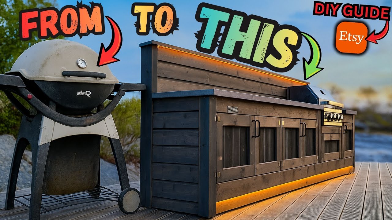 Every Step Building The Ultimate Outdoor Kitchen – Plans available!