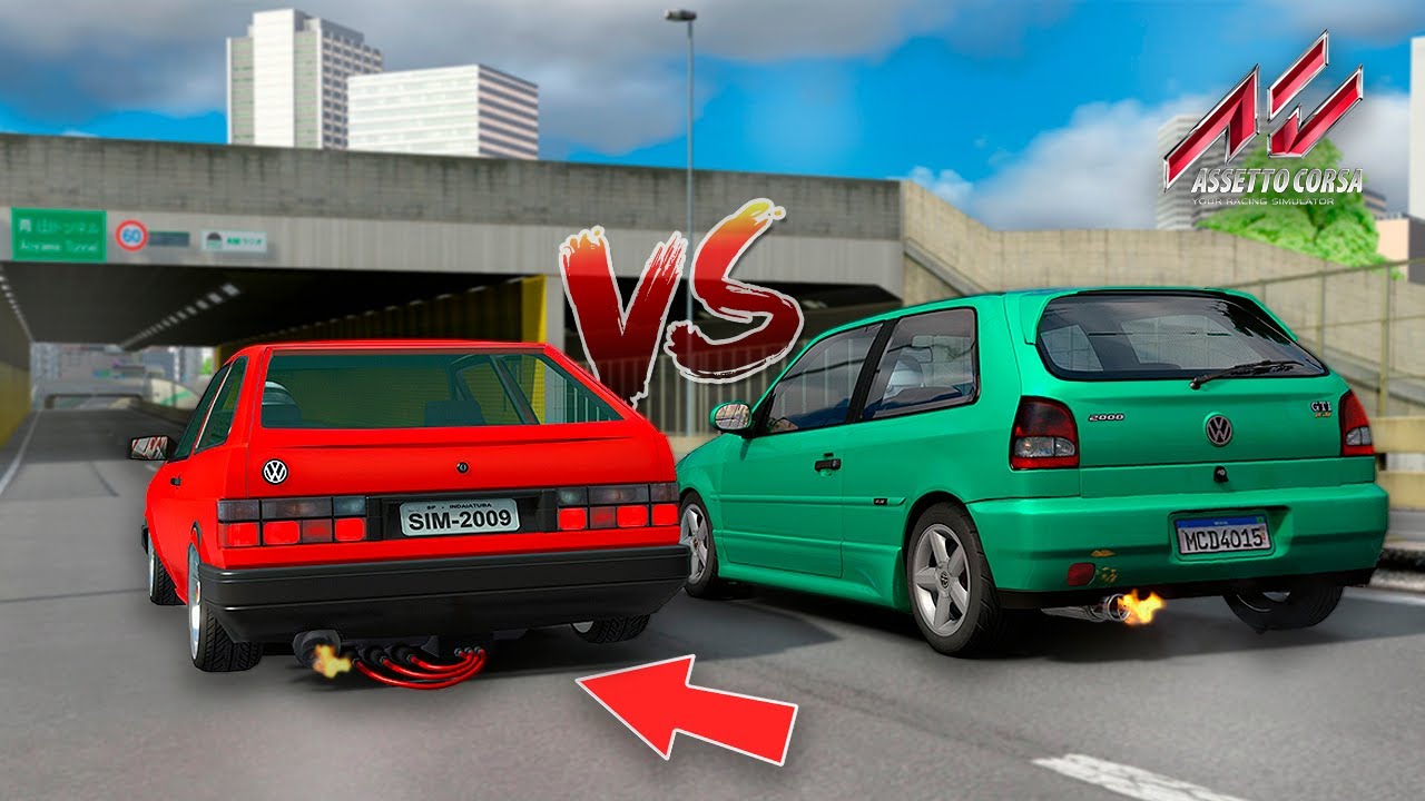 VOLKSWAGEN GOL GTI 300CV vs VOLKSWAGEN GOL CL 380CV - Assetto Corsa