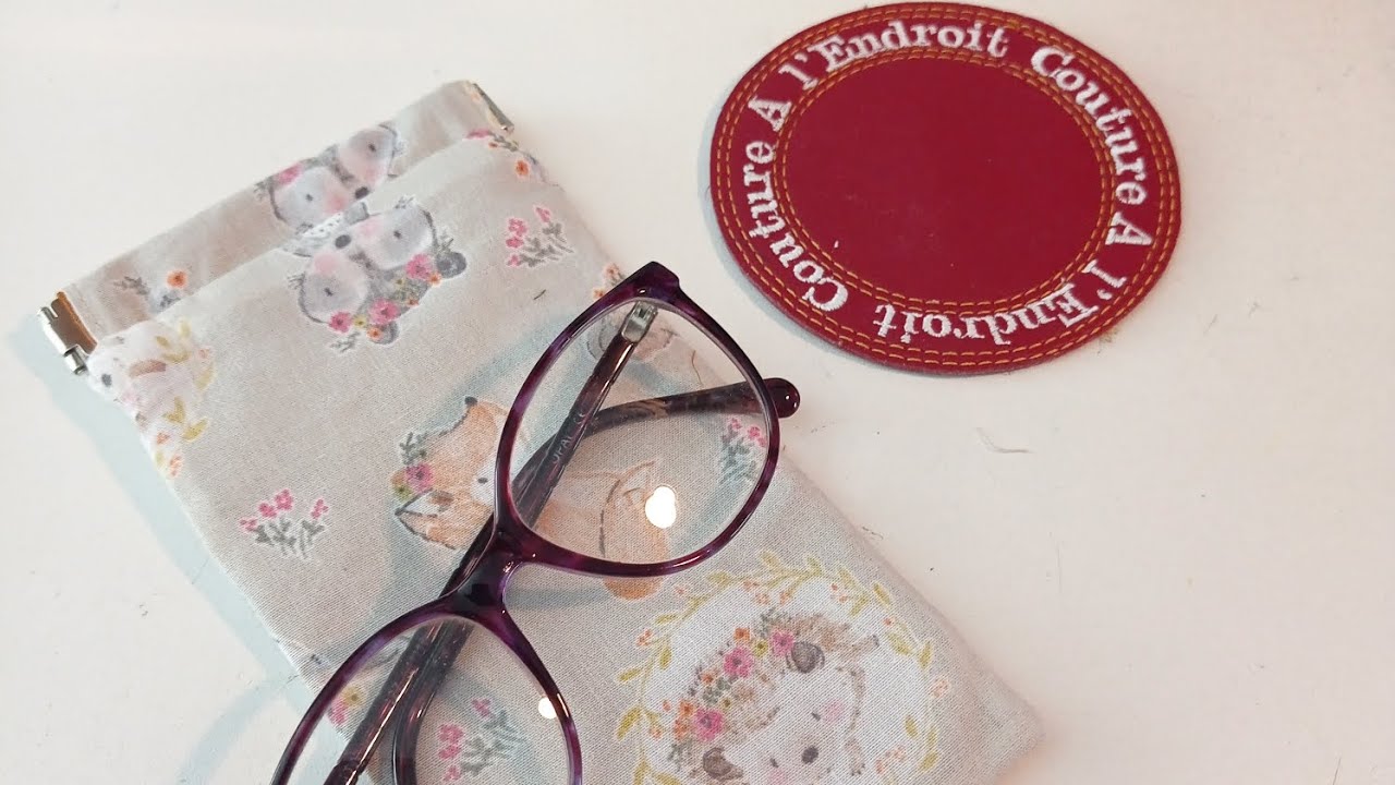 Tuto étui à lunettes avec fermoir à cliquet 🧵✂️🪡