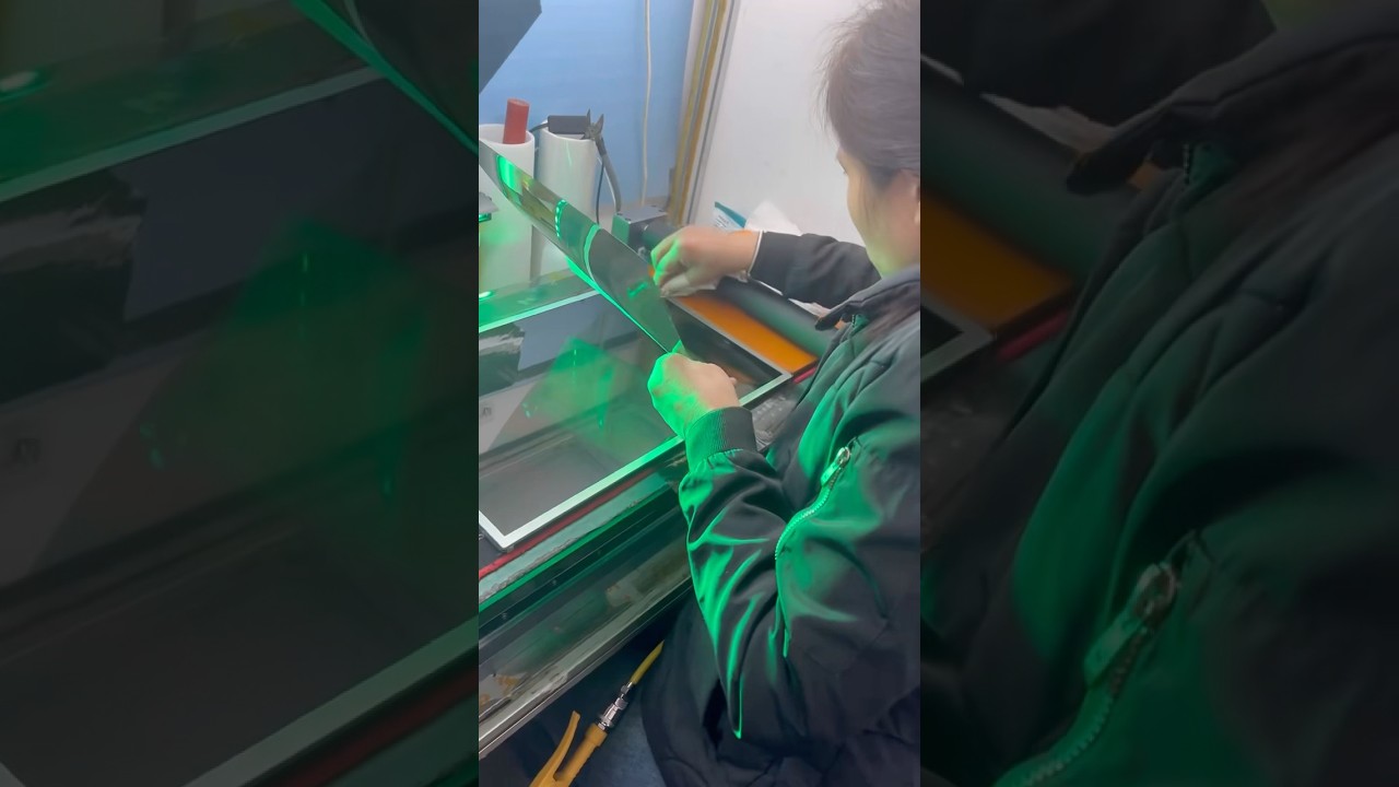 Easy way to Install Polarizer Film on LCD Screen How to Fix Polarizer Monitor Laptop Refurbish Tool