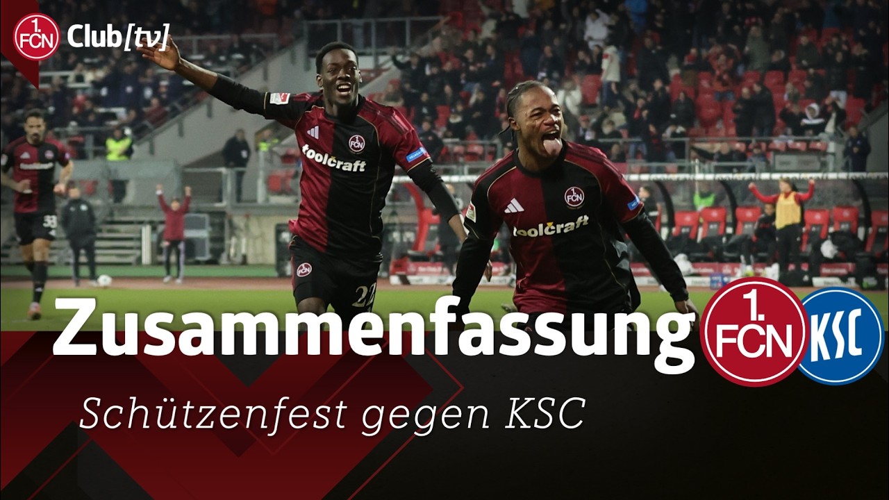 N&uuml;rnberg - Karlsruhe Zusammenfassung | 22. Spieltag der 2. Bundesliga | 1. FC N&uuml;rnberg