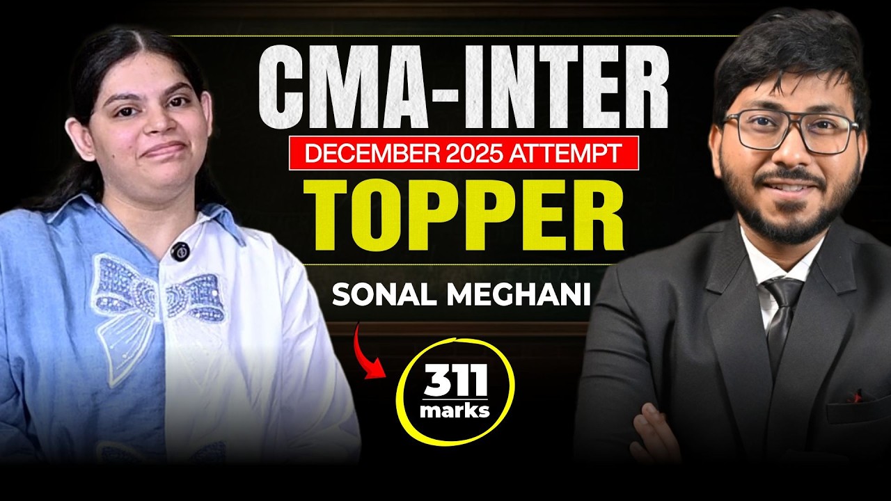 CMA-INTER Dec. 2025 Topper Sonal Meghani interview | By CMA. Varchaswa Dewangan