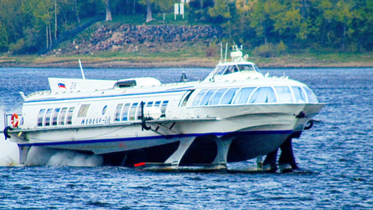На метеоре-218 по Волге. Скоростная речная линия Рыбинск-Ярославль.
