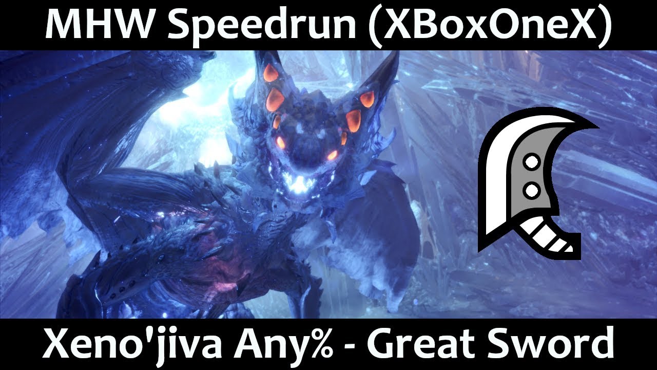 Great Sword World Record - MHW Any% Speedrun (XBox One X)