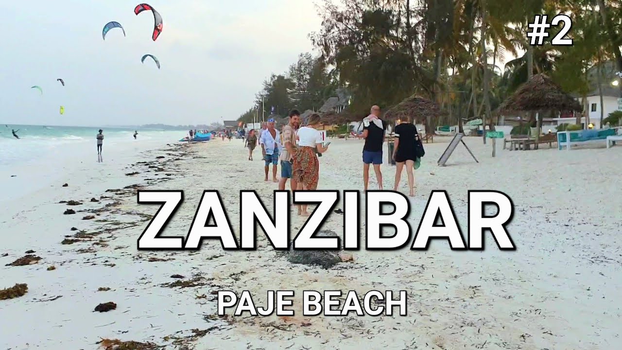 ZANZIBAR PAJE BEACH : A PARADISE BEACH WALKING TOUR | Paje - beach Zanzibar Tanzania ( Paje Pt.2)