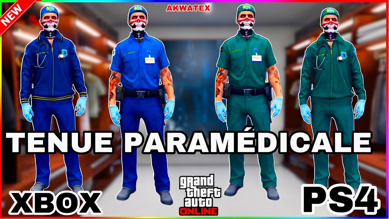 AVOIR LES 4 TENUES PARAMÉDICALES POUR LES JOUEURS XBOX ET PS4 FACILEMENT SUR GTA 5 ONLINE EN 1.58!