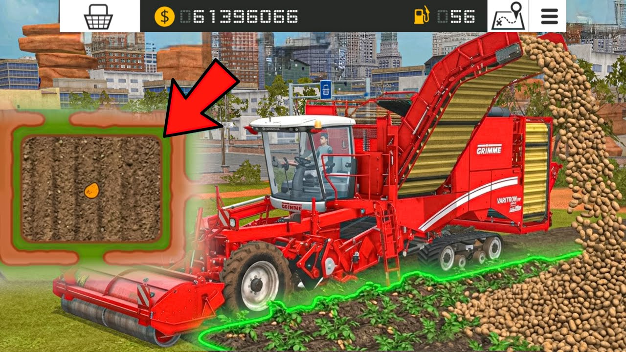 Первая уборка и разгрузка картофеля в FS18 | Многопользовательский режим FS18 | Таймлапс |