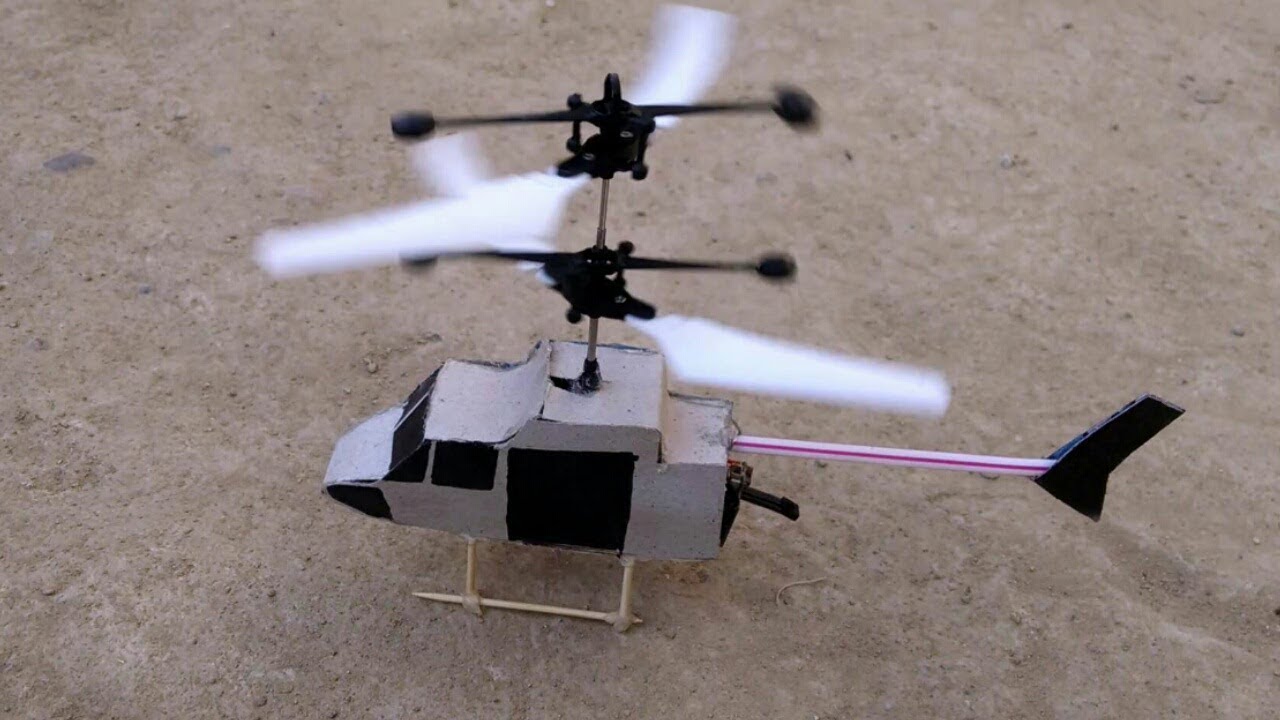 DIY how to make rc helicopter | Remote Control Flying Helicopter From Cardboard