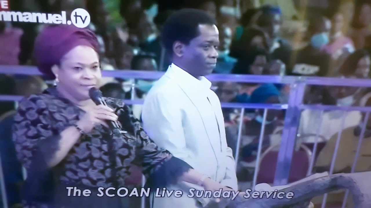 Mummy Evelyn joshua welcomes prophet Racine back to scoan wow.