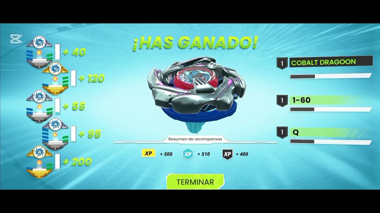 Cobalt Dragoon Road to Level 2 BEYBLADE X app