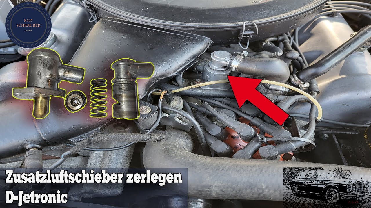 Bosch D-Jetronic Zusatzluftschieber zerlegen und reinigen - Mercedes Benz #W109