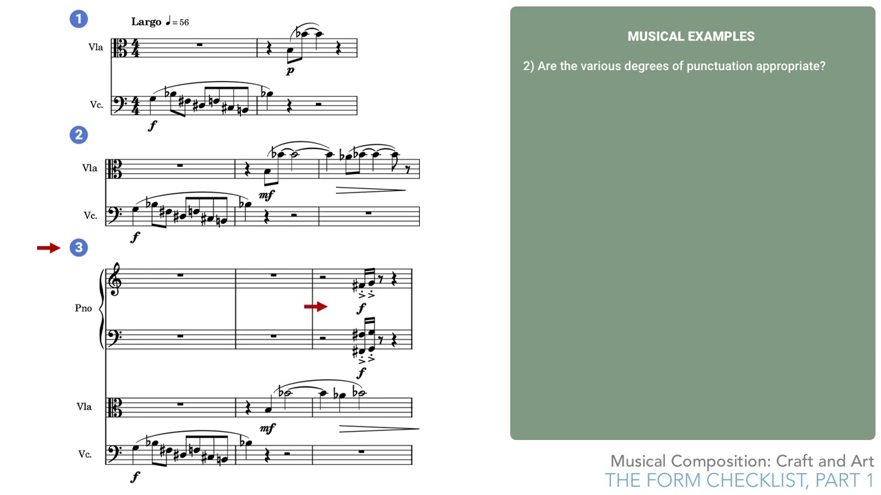 Musical Composition Craft and Art #49 -The form checklist