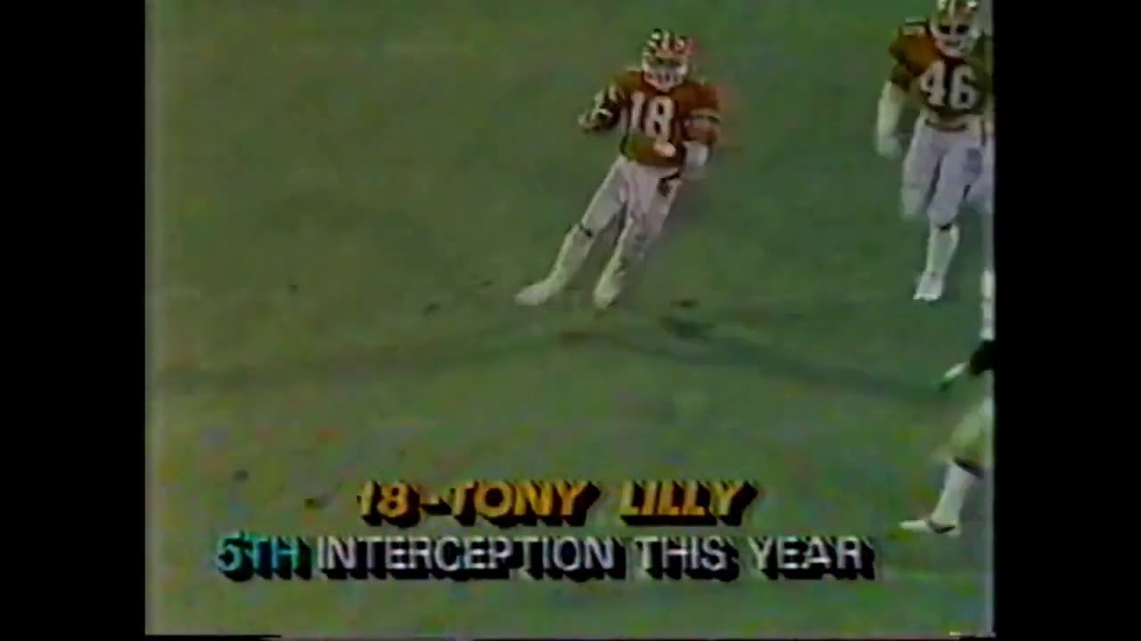 1983 Gator Bowl - Iowa Hawkeyes vs Florida Gators - Tony Lilly first interception