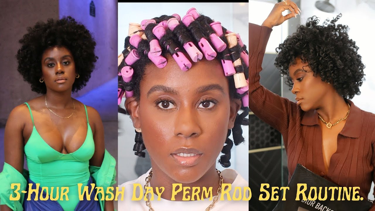 3 Hour Start to Finish Wash Day Perm Rod Set Routine on Type 4 Natural Hair | Here's How!