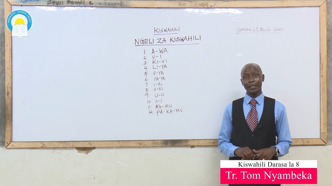 Class 8 - Kiswahili - Topic : Ngeli Za Kiswahili, By; Tr. Tom Nyambeka