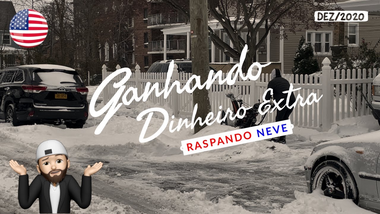 COMO É E QUANTO GANHA PARA LIMPAR OU RASPAR NEVE EM NY