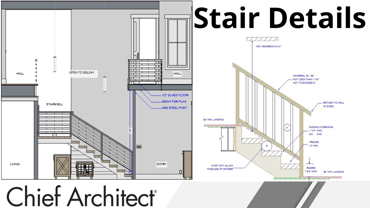 Stair Cross-sections and Details For Headroom (Re-Run)