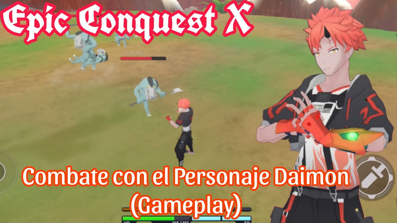 Epic Conquest X. Combate con el personaje Daimon. (Gameplay) 
